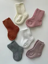 3 pares de calcetines de bebé niña y niño pequeño, algodón, accesorios de ropa de invierno, Color puro, calcetines de bebé de algodón peinado para otoño 2020
