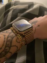 Correa de reloj elástica para Iwatch de 38mm, 40mm, 44mm y 42mm para mujer, banda de acero inoxidable para Apple Watch Series 6, 5, 4, 3, Se 2, expansión de lujo