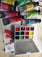 Mini caja vacía de 6/12/24/36/48 Uds. Para acuarelas, para artistas, estudiantes y principiantes