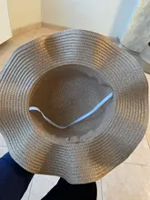 Sombrero de paja para niña y niño, gorra de paja ondulada decorada con cinta negra, Sombrero de Panamá, gorro de Sol para niño, sombreros de playa para bebé