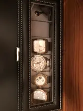 Caja de reloj de cuero PU con 1/2/3/5/6 rejillas, caja organizadora de almacenamiento para relojes de cuarzo, cajas de joyería, mejor regalo