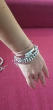 Bracelets Bangles Chain Jewelry Pendant Cuban-Lock Punk Curb Imitation Thick Twisted-Rope