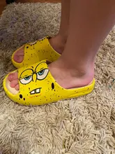 HTUUA-Chanclas de grafiti yzy para hombre, zapatillas antideslizantes para interiores y baños, sandalias de playa S4500, 35-45, novedad de verano de 2021