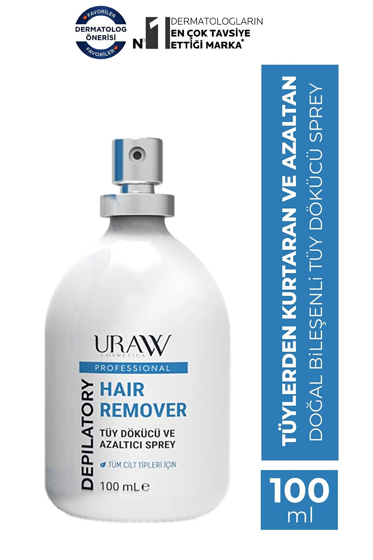 

Uraw Hair Removal Sprey 100 Ml Natural Ingredient 100% Toxin, Free Shipping, For All Skins, Depilatory, Beauty Health