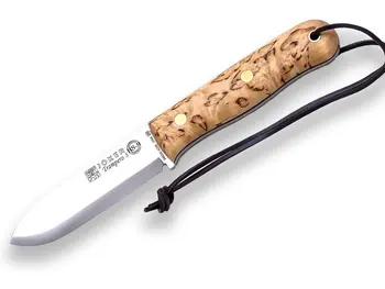 

Joker CL124 trapper S BS9 bushcraft knife and survival trapper scandi in curly birch.