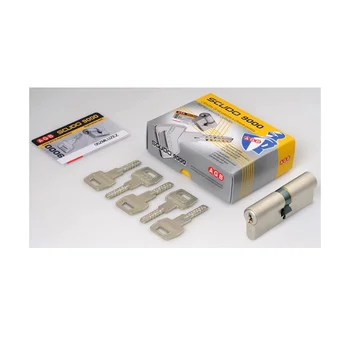 

AGB shield 9000 cylinder double contoured C90016.40.50 (45/55) DEC mm.100 brass nickel plated