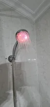 Cabezal de ducha LED que cambia de 7 colores, boquilla de ahorro de agua de lluvia redonda automática, RC-9816, accesorio de baño