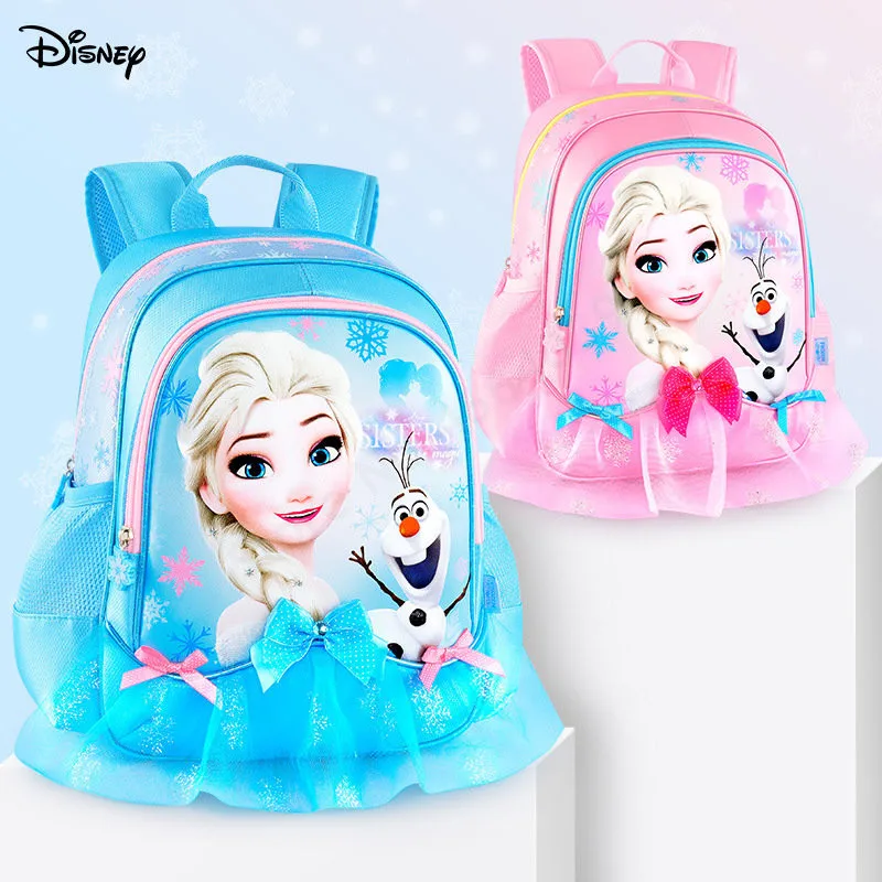 Disney Frozen Elsa Waterproof New School Book Backpack Cartoon Kids Primary Girls kindergarten Bag 3-5 years old