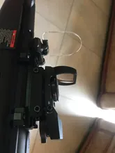 Protector de lentes a prueba de balas para mira telescópica, Protector de lente de punto rojo y verde, plegable, para Rifle, Airsoft, montaje de riel