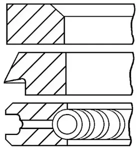 Ring piston kit Ford/PSA Mondeo/transit/boxer/jumper 06-diesel STD Goetze 0842770000 |