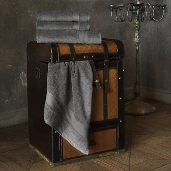 

Set of 4 towels Aberdeen color: gray (50x90 cm-2 pcs, 70x140 cm-2 pcs)