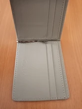 Billetera corta de piel sintética para hombre, billetera fina de marca