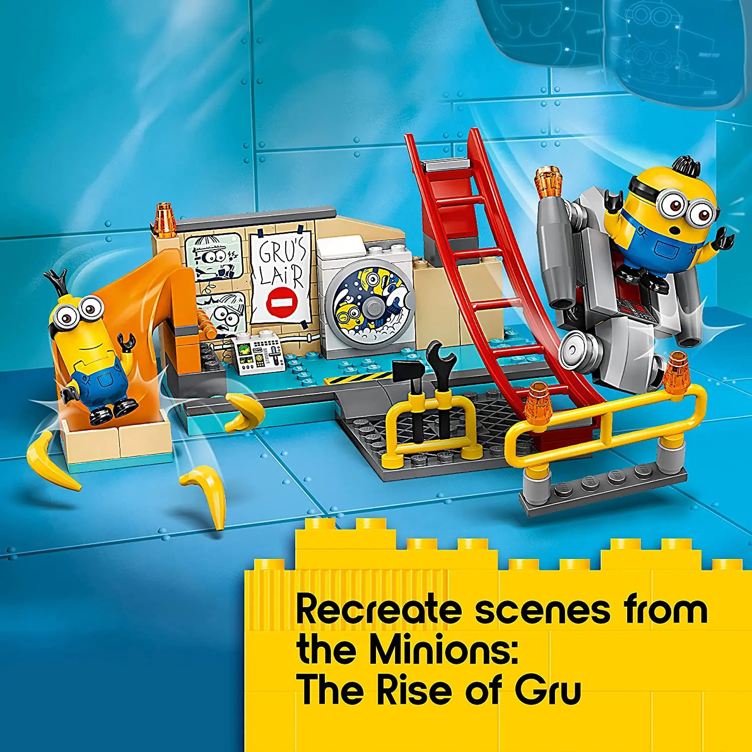 Lego 75546 minions dans le laboratoire de gru avec les figurines d'otto et  kevin pour filles et garçons de 4 ans et plus - La Poste