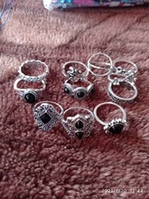 Tocona 11 unids/set antiguo Vintage de Color plata de diamantes de imitación anillo de conjunto para las mujeres geométrico nudillo conjunto de Anillos Midi Anillos 10057