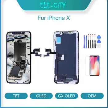 

Grade For iPhone X OEM Flexible AMOLED OLED LCD Touch Screen Display For iPhone X Digitizer Assembly Replacement Parts Black