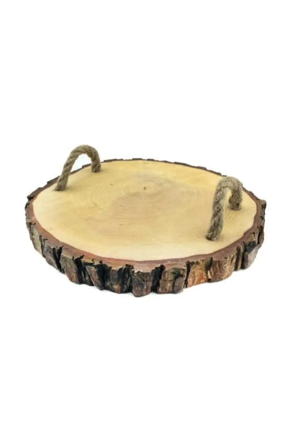 

Doğal Ahşap Kütük Turkish Ottoman Coffee Tea Beverage Serving Square Tray