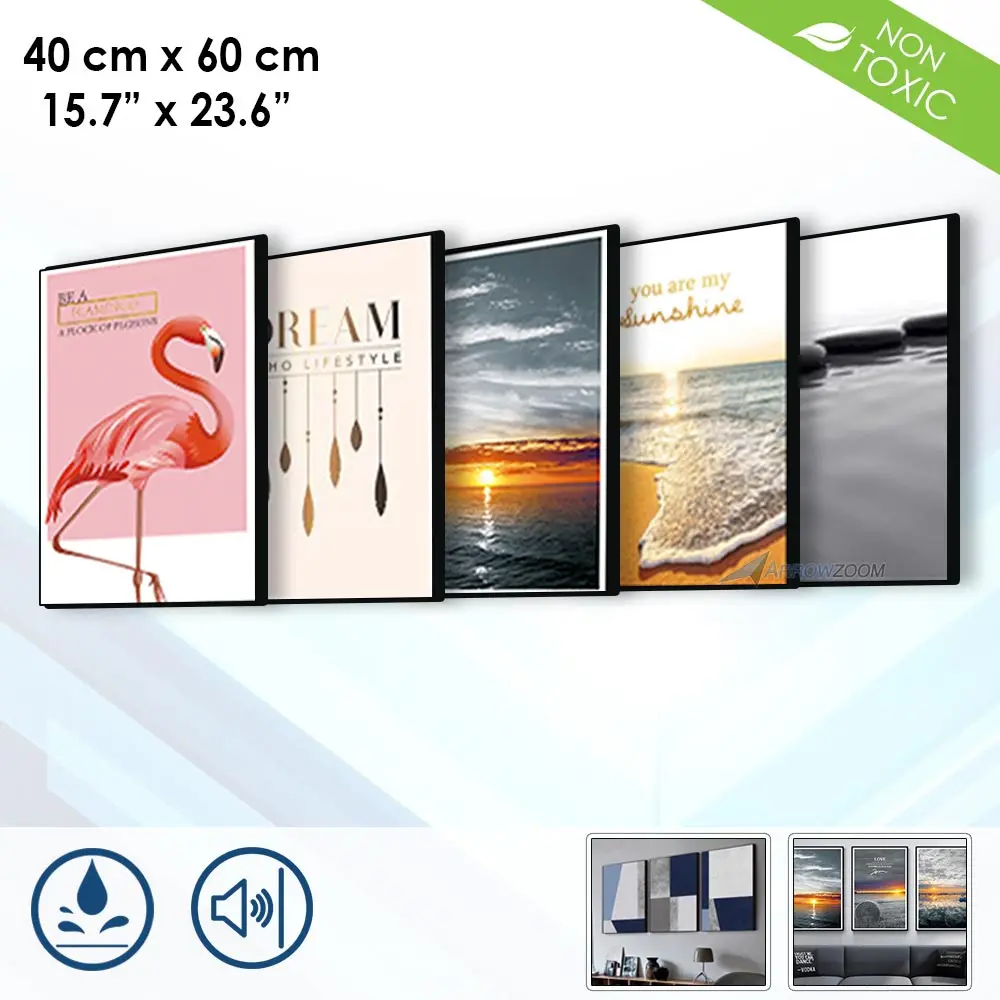 Arrowzoom 15 7x23 6 &quot3 шт. акустические панели из полиэстера для дома офиса гостиной