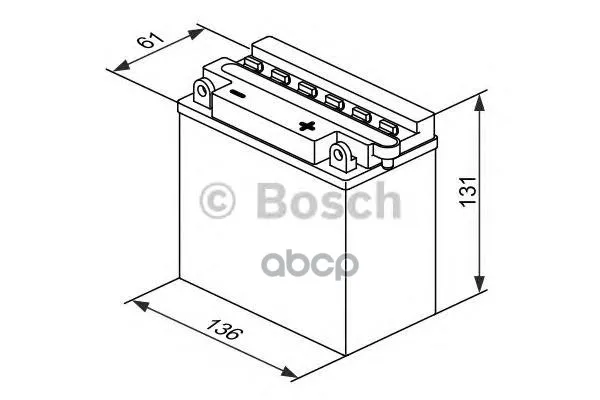 Аккумулятор Для Мототехники Bosch Moba Fp M4f 12v 6ah 55a(12n5.5-3b) 136x61x131mm 2.39kg Bosch арт. 0092M4F190