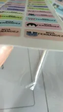 Etiqueta para planchar con diseño de dibujos animados, pegatinas con nombres personalizados, impermeable, compatible para uniforme escolar, accesorios de ropa