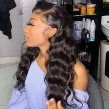 Suelto ola peluca 30 pulgadas frente de encaje pelucas de cabello humano para mujeres 5x5x5 cierre peluca peruana suelta peluca con malla Frontal de la onda suelta peluca Frontal