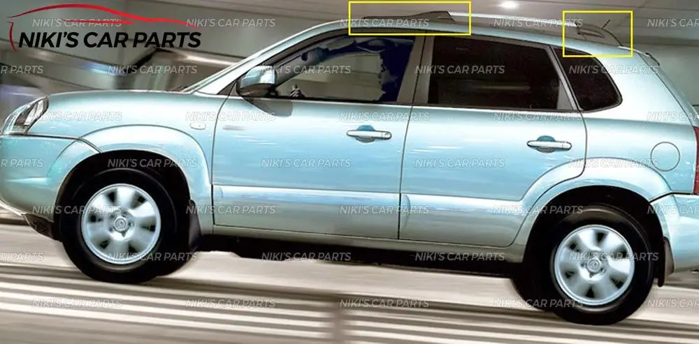 Боковые накладки на рейлинги для hyundai Tucson 2004-2008 на крышу рельсы пластиковая формовка из АБС 1 комплект/4 шт. отделка украшения Тюнинг Автомобиля