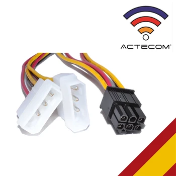 

ACTECOM CABLE DUPLICADOR ALIMENTACION PCI Express de 6 pines a 2 x Molex LP4