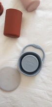 Taza de tentempié de silicona para bebé, contenedor de comida portátil, recipiente para aperitivos, sin BPA, tapa suave de silicona, nuevos colores