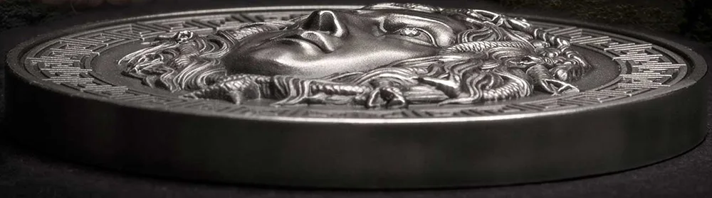 MEDUSA бриллиантами 3 унции Серебряная монета 3000 франков Камерун