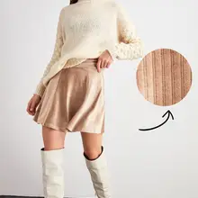 Trendyol бархатная трикотажная юбка TWOAW20ET0660
