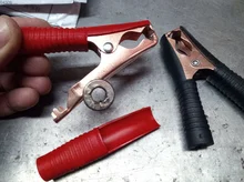 2Pcs Red+Black Car Alligator Clips Battery Clamps Crocodile Clip 100A Aligator Clips