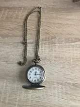 Mini reloj de bolsillo con alas lisas de bronce y plata, colgante de cadena, collar, reloj de bolsillo de cuarzo dorado, regalo