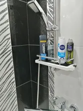 Estante de almacenamiento de baño, Estante de ducha, Estante de bandeja de champú, Perforación libre de una sola capa, Estante de almacenamiento de barra de cabezal de ducha de elevación de baño, Estante De Baño