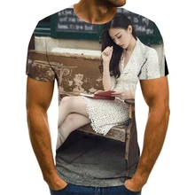

Chinese Actor Ni Ni Surrounding 3 Printed Urban Simple Men And Women Same T-shirt