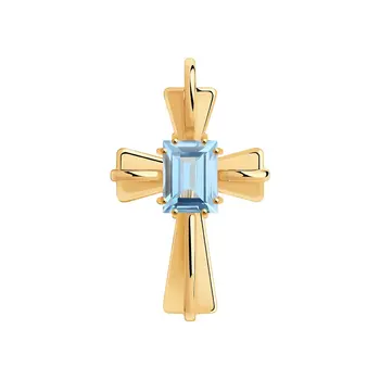

Sokolov pendant in Gold with Topaz, fashion jewelry, gold, 585, women's male, pendants for neck women