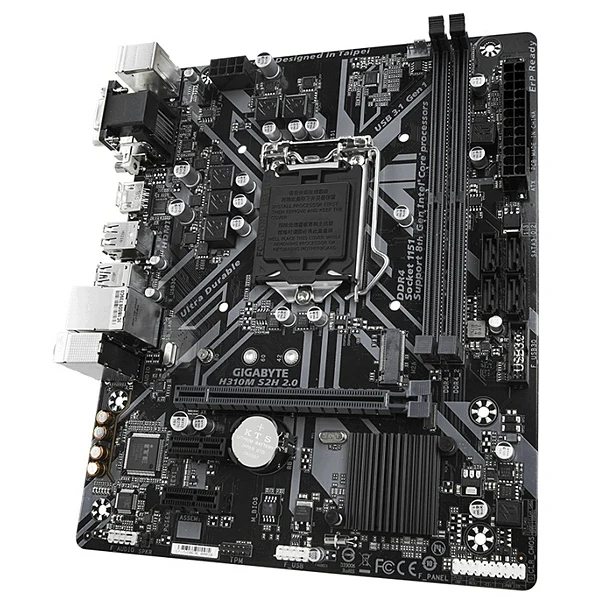 Игровой материнской платы Gigabyte H310M S2H 2,0 mATX DDR4 LGA1151