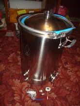 Pot Fermenter Distillation Boiler-Tank with Bell-Lid Sanitary-Steel SUS304 55L New