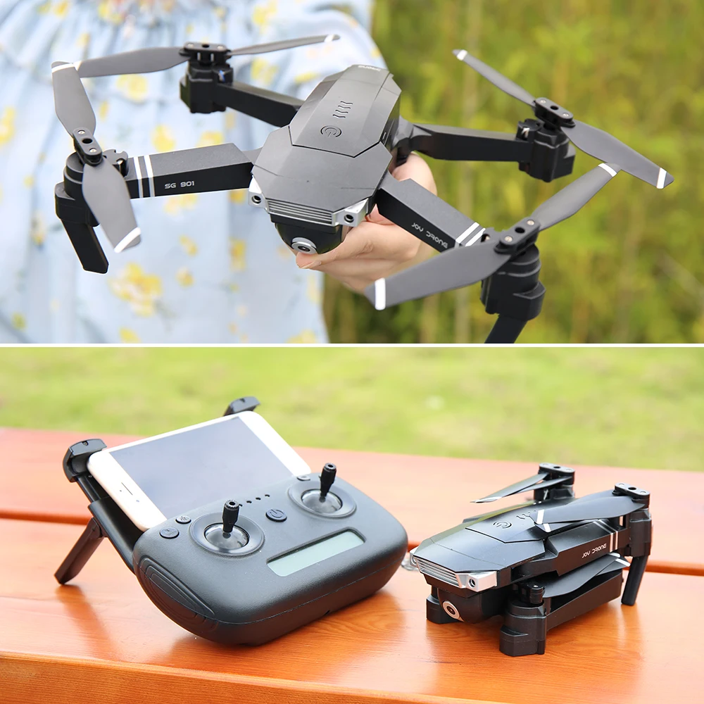 Drone 4K SG901 Cool Quadcopter 2 Camera Stable Gimbal Altitude Hold 4096x3072P 2048*1080P HD Gift Kids Uav 2.4G 4CH 6-Axis dron