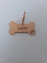Llavero con chapa de identificación de mascota personalizada antipérdida, colgante con nombre de identificación de mascota grabado para Collar de cachorro de gato, accesorios para mascotas
