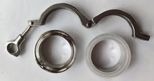 Tri-Clamp Sanitary 51mm-Pipe Weld-Ferrule Silicon 304-Stainless-Steel O/D Gasket-Assembly