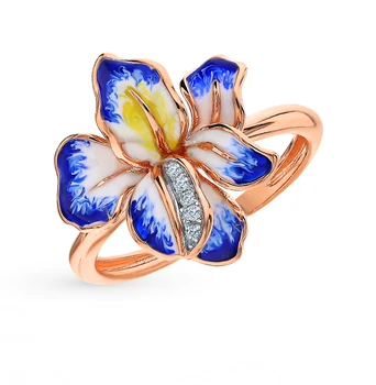 

Gold ring with diamonds sunlight sample 585