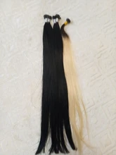 K.S Wigs-extensiones de cabello humano Remy de punta plana preconsolidada, cápsulas rectas de doble estiramiento, cabello de fusión de queratina de 24 pulgadas, 1 g/h