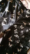Flare Trousers Velvet-Pants Printing Butterfly Goth High-Waist Women Streetwear Black