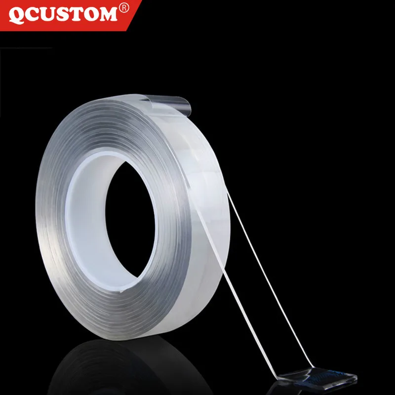 

300cm Adhesive Gel Grip Silicone Tape Waterproof Double Sided Tape Reusable Transparent Non-slip Strong Sticky Nano Magic Tapes