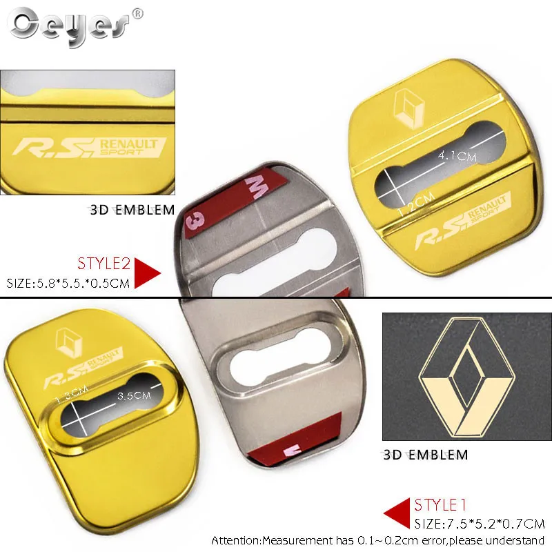 Ceyes Car Styling For Renault Sport Laguna Captur Megane 2 3 Fluence Latitud Auto Door Lock Cover Case Car Stickers Accessories