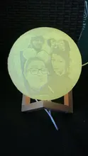 Night-Light Moon-Lamp Gift Photo-Customized 3d-Printing Rechargeable Personality 