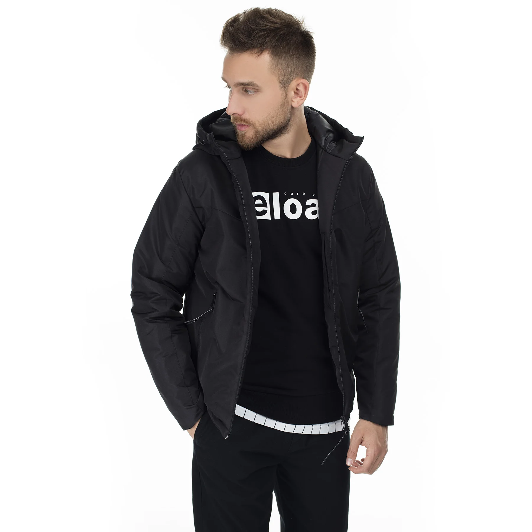 

Pique Hooded Inflatable Coat MALE COAT 497ORION