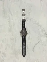 Correa de reloj con patrón de bambú, correa de reloj de cuero genuino con hebilla de mariposa de doble presión, accesorios de relojes de 12-24mm