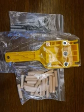 Guía de taladro con plantilla y herramienta para carpintería, 6, 8, 10mm, brocas HSS para madera, novedad