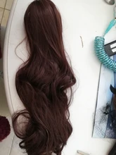 LISI GIRL-Extensión de pelo largo ondulado de 22 pulgadas, cabello sintético resistente al calor, cola de caballo, cola de caballo