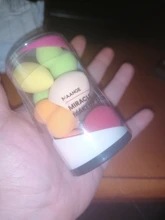 Maange10 Uds Mini Foam-Puff de polvo grande, belleza, licuadora, base correctora, crema suave, en húmedo y seco, doble uso